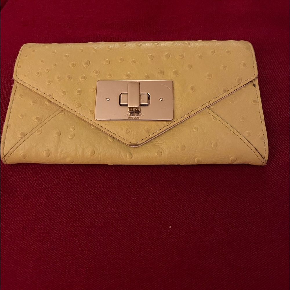 Kate Spade Of New York Twist Lock Ostrich Wallet